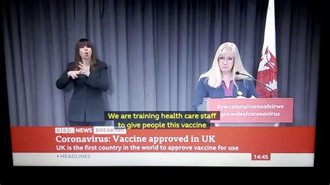 Welsh Government Press Briefings Bsl Clip On Bbc News Channel On Wed