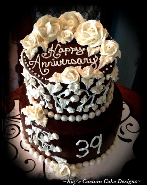 These anniversary cakes have a full buttercream cover and can be. 39th Anniversary Cake - Sugar-free ~Kay's Custom Cake ...