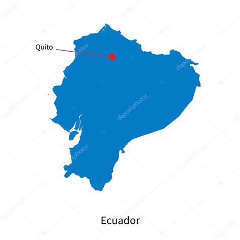 Mapa Vectorial Detallado De Ecuador Y La Capital Quito 2022
