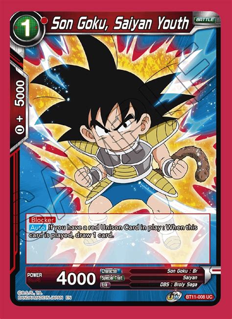 Ss4 son goku includes three interchangeable faces, multiple interchangeable hands, and a 10x kamehameha effects part. Son Goku, Saiyan Youth - BT11-008 - UC - Foil - Dragon Ball Super TCG Singles » Vermilion ...