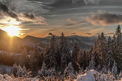 Snowy Mountain Sunset Photograph By Colin Goldsmith Hodder Fine Art