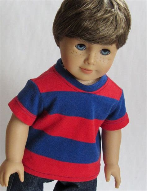 American Girl Boy Doll Clothes Blue Jeans And Rugby Striped Etsy