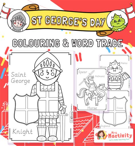 St Georges Day Colouring Pages St Georges Day Eyfs Ks1