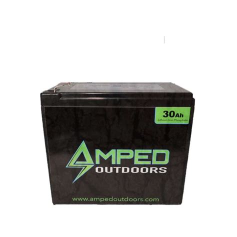 Amped Outdoors 30ah Lithium Battery Lifepo4 Wide