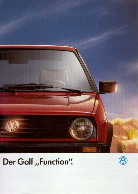 1991 Golf Limited Edition Function Brochure Vw Vortex Volkswagen