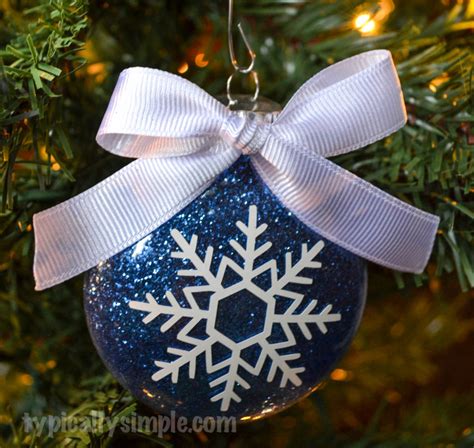 Glitter And Snowflake Christmas Ornament Typically Simple
