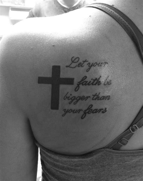 Cross With Quote Tattoo Creativefan