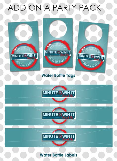 Minute To Win It Birthday Invitation Printable Boy Or Girl Etsy