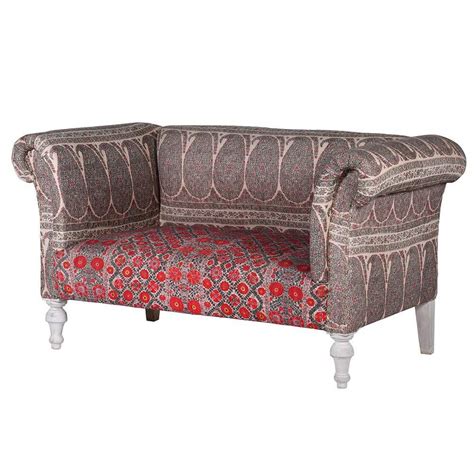 Paisley Print Pink 2 Seater Sofa Sofas And Chairs James Oliver At Home