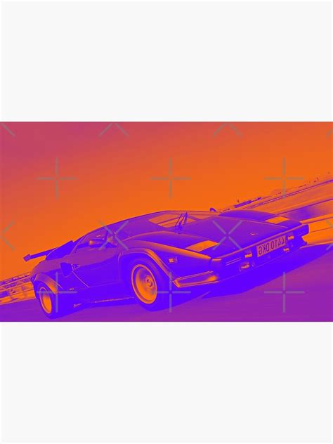 Countach Miami Vice Poster By Charliecreator Redbubble