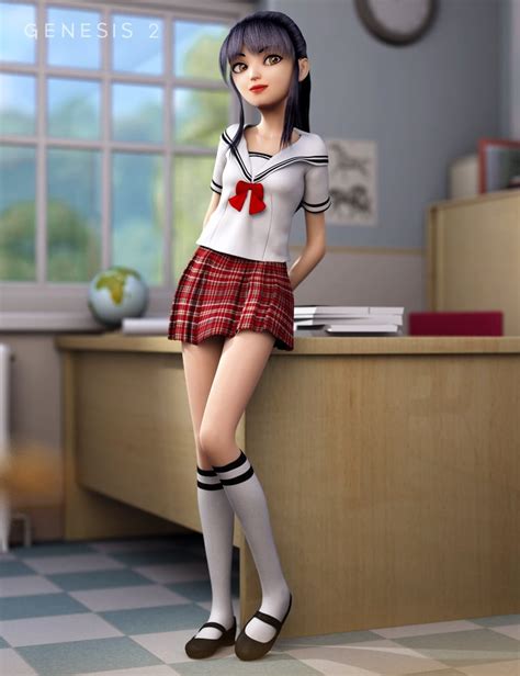 School Girl Textures Daz 3d