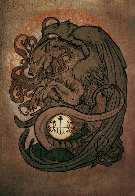 Demons Of Goetia Marchosias Art Print By Cambion Art