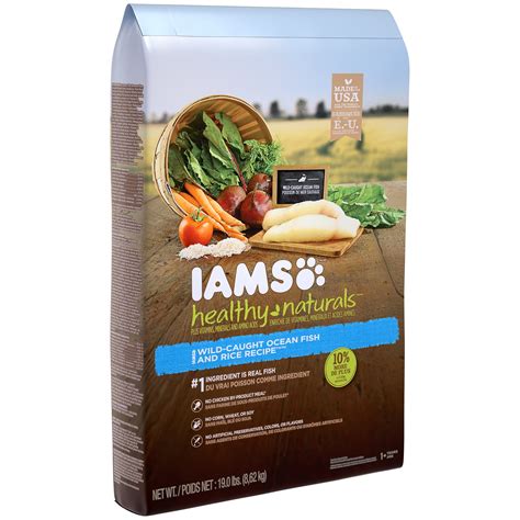 Find the complete iams™ pet food line, learn about our nutritional philosophy and more at iams.com. IAMS HEALTHY NATURALS Ocean fish and Rice Recipe Premium ...