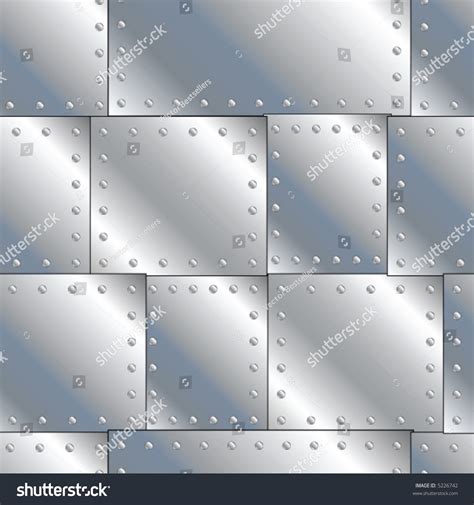 Seamless Vector Texture Riveted Metal Sheets Stock Vector Royalty Free