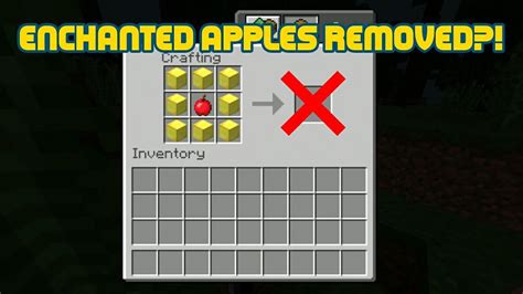 Enchanted Golden Apple Removed Minecraft 1210 Beta Youtube