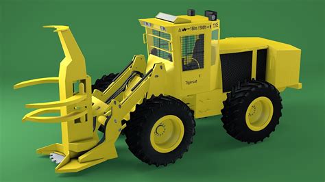 Tigercat E Feller Buncher D Model Unknown Ds Fbx Obj