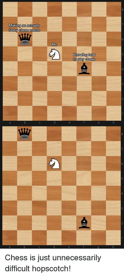 Making An Actually Funny Chess Meme Knowing Hew To Play Chesss Funny