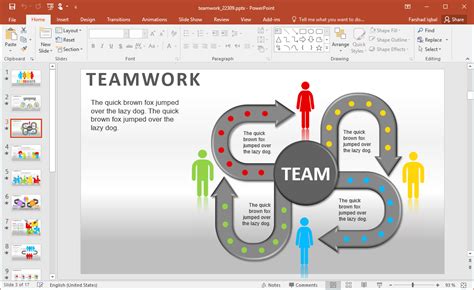 Animated Teamwork Powerpoint Template