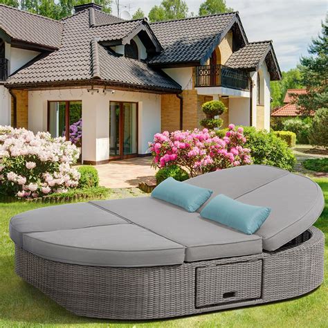 Models are available in round and. OVE Decors Sandra 1-Piece Aluminum Outdoor Day Bed with ...