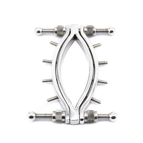 Stainless Steel Adjustable Pussy Clamp Labia Spreader With Spikes