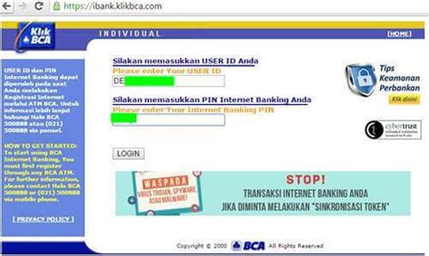 Bca Individual Layanan Internet Banking Dari Bank Bca