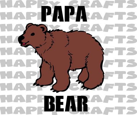 Papa Bear Svg  Png Etsy
