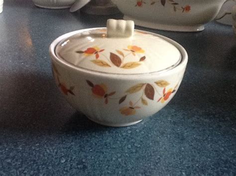 Vintage Hall China Jewel Tea Autumn Leaf Rayed Drip Jar W Etsy