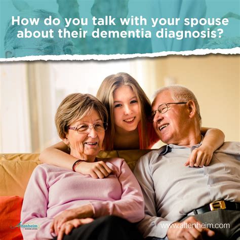 How to Talk to your Spouse about their Dementia Diagnosis | Dementia diagnosis, Diagnosis 