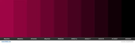 Shades Xkcd Color Purplish Red B0054b Hex Colors Palette Colorswall