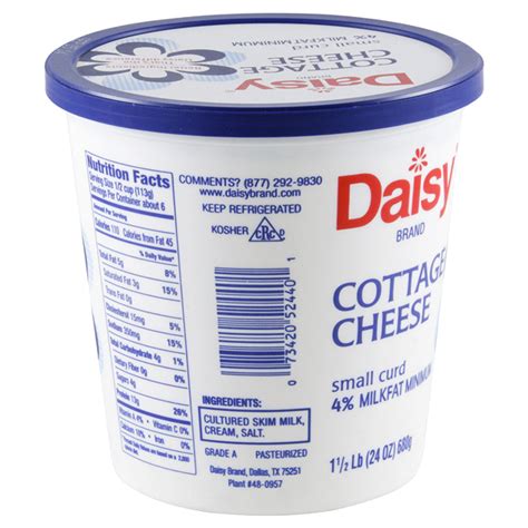 Daisy 4 Small Curd Cottage Cheese 24 Oz Cheese Meijer Grocery