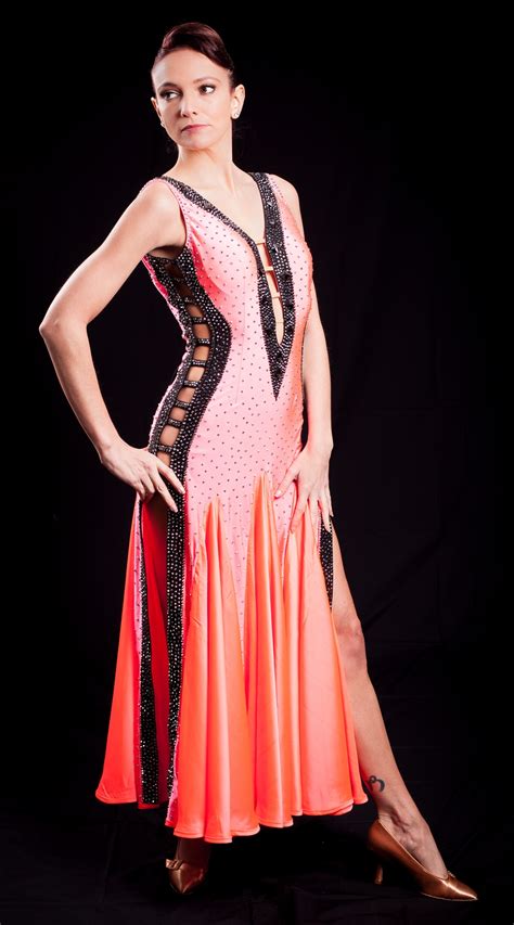 Elegant And Sexy Coral Ballroom Dress