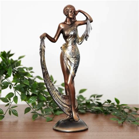 Silhouette Collection Lady Figurine Bronze And Silver 32cm The T