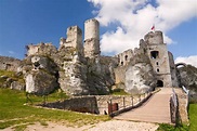 Ogrodzieniec-Schloss, Polen. Stockbild - Bild von boden, hintergrund ...