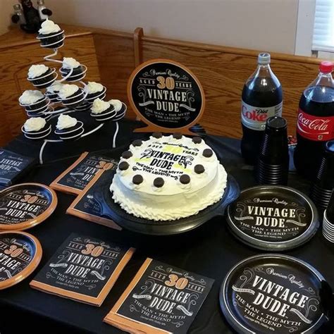 Use as many metallic elements as possible to tie together the food and decorations. 21 Awesome 30th Birthday Party Ideas For Men - Shelterness