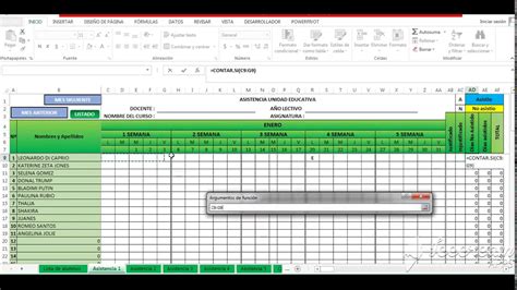 Plantilla Asistencia Y Calificaciones En Excel Youtube