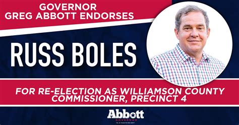 Governor Abbott Endorses Russ Boles For Re Election As Williamson