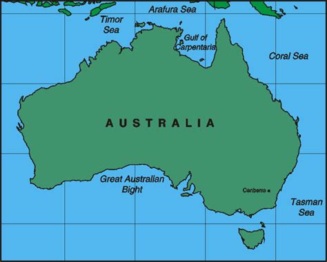 The Continent Australia Map
