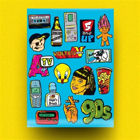 90s Pop Culture Sticker Pack Shopee Philippines