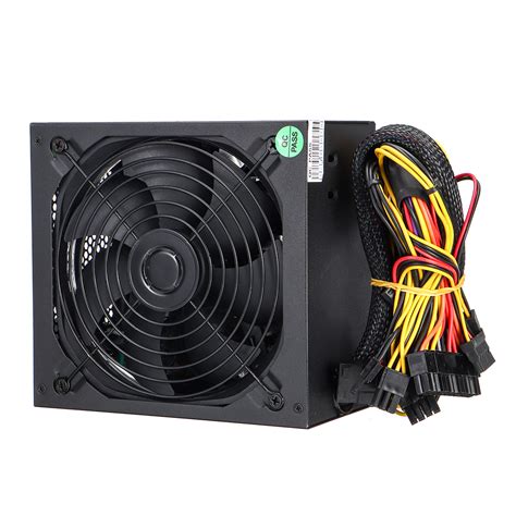 1000w Pc Computer Power Supply Quiet 140mm Green Led Fan 24pin Sata