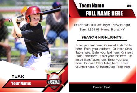 Make your own baseball card just like the real thing! MyTradingCards.com - Make Your own Baseball Cards