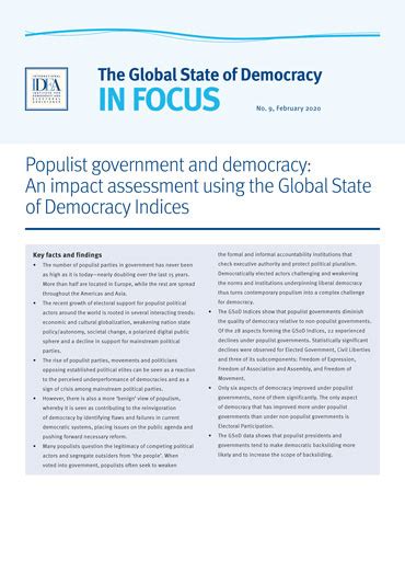 Populist Government And Democracy An Impact Assessment Using The