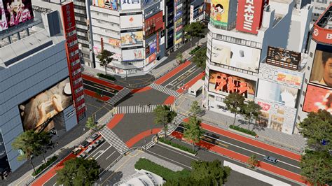 Not Shibuya Crossing But Based On It Rcitiesskylines