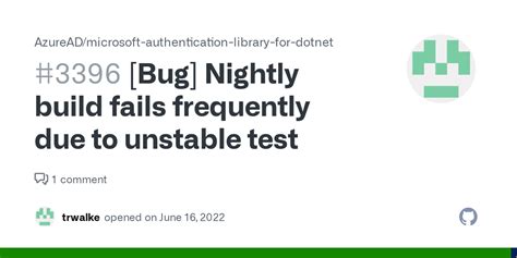 Bug Nightly Build Fails Frequently Due To Unstable Test Issue 3396