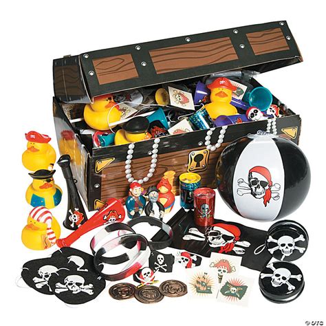 Bulk 101 Pc Pirate Treasure Chest Toy Assortment Oriental Trading