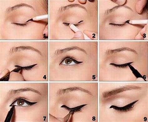 Winged Eyeliner Tutorials How To Apply Eyeliner Easy Step By Step