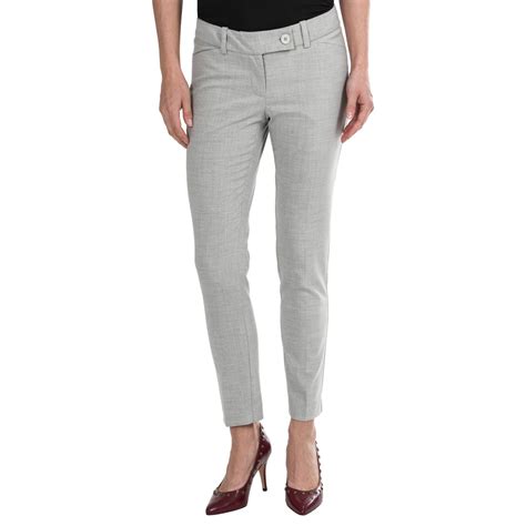 Flat Front Heathered Skinny Pants For Women 8786p Save 82