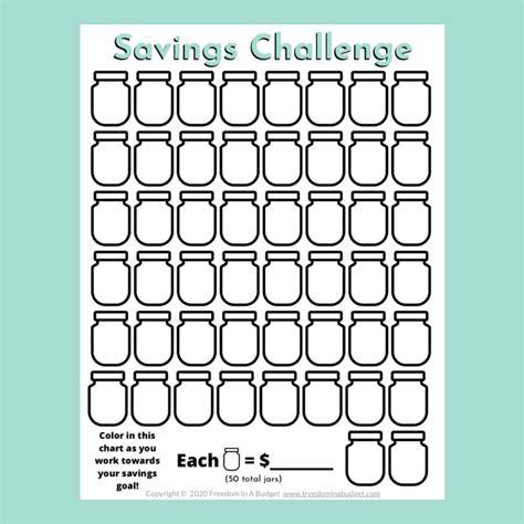 Savings Challenge Printable Savings Challenge Tracker Pdf Etsy