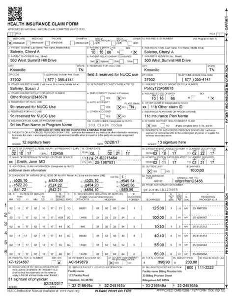2018 Cms 1500 Form Updates Healthcare Claims Ocr For Cms1500 Ub04 And J430