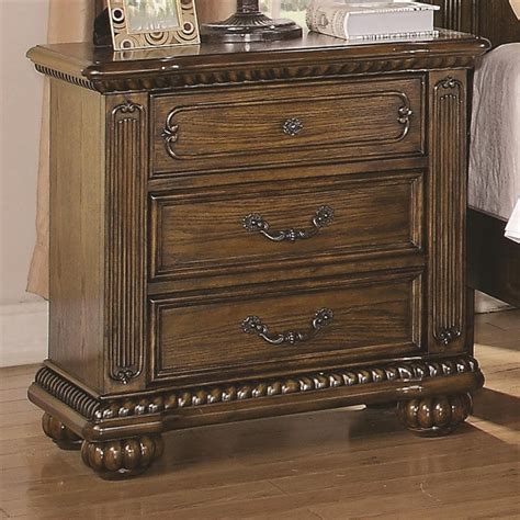 You can create a room divider or a storage combination by placing several bedside tables next to each other. Bartole Traditional Three Drawer Night Stand in Light Oak ...