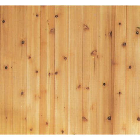 Shop Evertrue 35625 In X 8 Ft V Groove Brown Cedar Wood Wall Panel At
